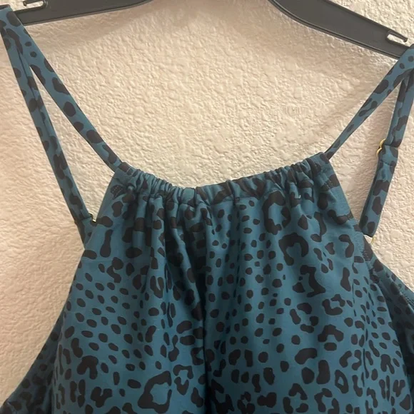 Kona sol tankini dark teal cheetah print 3x barely worn - Picture 3 of 8